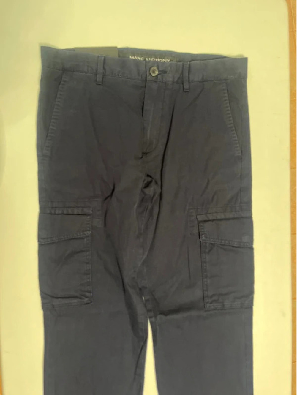0015 NWT Marc Anthony Men's Navy Blue Cargo Pants 30x30